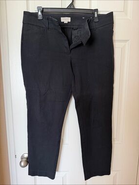 LOFT Black Ankle Crop Slim Jeans
